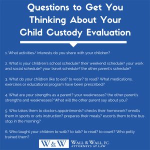 Question to Get You Thinking About Your Child Custody Evaluation