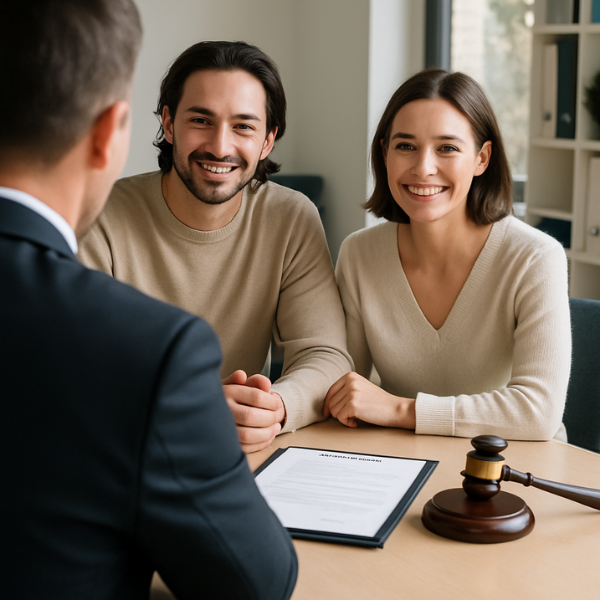Couple having an open discussion about finances and marriage.
