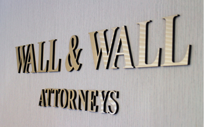 Wall and Wall Attorneys at Law sign